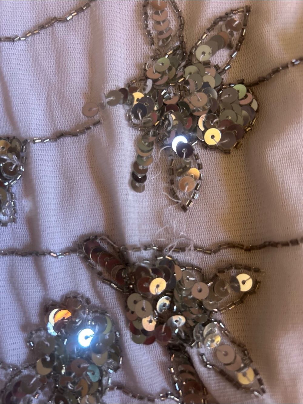 Wet Seal Cream Camisole with Gold Sequin Butterfly Appliqués - Picture 6 of 6